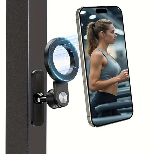 Magnetic Gym Phone Holder for MagSafe iPhone 12-17 - Alloy Base Mount