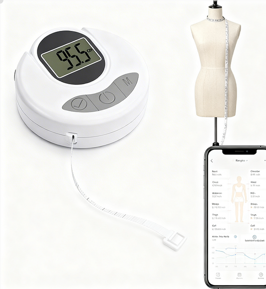 Bluetooth Smart Body Tape Measure Digital Retractable Fitness Tracker